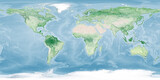 Fototapeta  - Large big map, physical world map, NASA