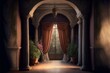 Tuscan villa Digital Backdrop in rich colours realistic. Generative Ai