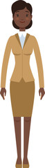 Poster - Black female character front view. Cartoon woman