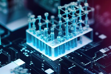 Poster - Conceptual background of abstract technology.