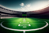 Fototapeta Sport - American Football stadium background. AI Generative Content