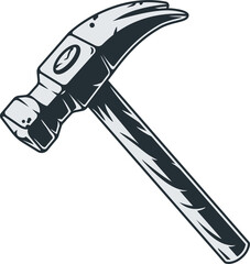 Silhouette of hammer for carpentry and wood workshop