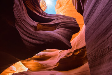 Wall Mural - antelope canyon in arizona - background travel concept	