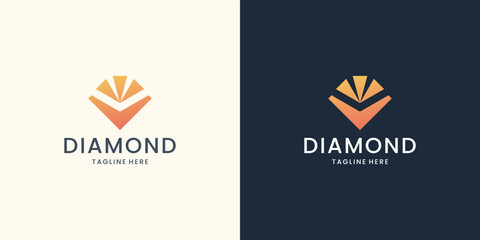 Wall Mural - creative Diamond abstract logo, symbol, icon,graphic,vector.