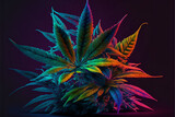 Fototapeta  - cannabis leaf background