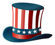 Uncle Sam's American Hat. American flag hat.