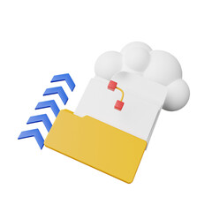 Poster - Send File 3D Illustration