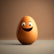 Cute egg as cartoon character