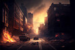 The post-apocalyptic city is on fire. Generative AI
