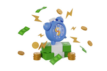 Poster - Time is money 3D Illustration