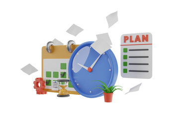Poster - Planning 3D Illustration