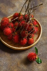 Wall Mural - rambutan in woven bamboo