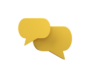Poster - 3D Speech bubble isolated on transparent background PNG file format.