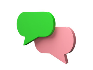 Poster - 3D Speech bubble isolated on transparent background PNG file format.