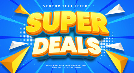 Super deal 3d editable vector text style effect