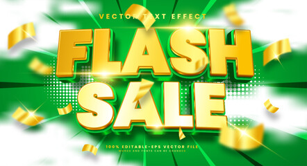 Wall Mural - Flash sale 3d editable vector text style effect, suitable for promotion product name