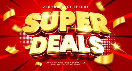 Wall Mural - Super deals 3d editable vector text style effect, suitable for promotion product name