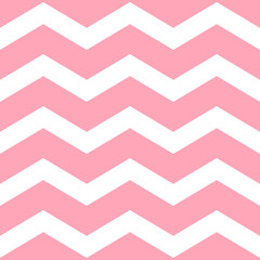 Poster - Pink zigzag seamless pattern. Chevron fabric texture. Abstract zig zag background. Repeating wallpaper.