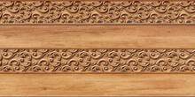 3d Wooden Panel, With Wooden  Background For Wall