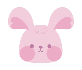 Poster - pink rabbit icon