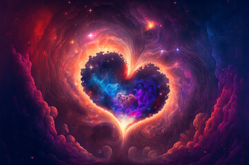 Wall Mural - colourful vector illustration of valentines day hearts for wallpapers and background created with generative ai