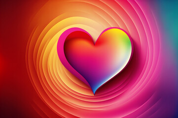 Wall Mural - colourful vector illustration of valentines day hearts for wallpapers and background created with generative ai