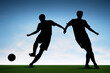 © Eduardo - soccer players silhouettes,Generative IA
