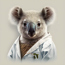Scientist Or Doctor Koala Bear Portrait