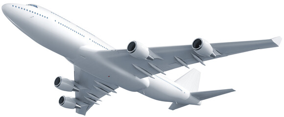Wall Mural - flying airplane isolated