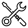 © Nattapol - wrench line icon