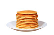 © jobi_pro - Stack of delectable homemade plain pancakes isolated on transparent backdrop, PNG file
