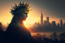 Statue Of Liberty In The End Of Civilization, Generative Ai