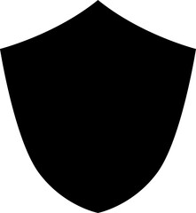 Poster - simple black shield icon. vector image.