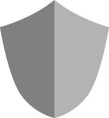 Poster - simple shaded shield icon. vector image.