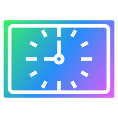 Wall Mural - clock gradient icon