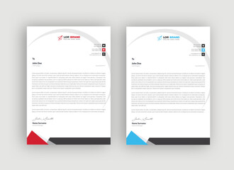 Wall Mural - corporate letterhead bundle, modern company business letterhead template,