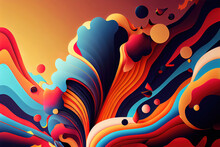 Colorful Abstract Organic Background Wallpaper Design (Generative AI)