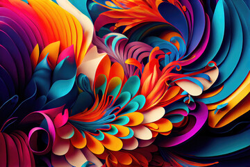 Wall Mural - Abstract organic colorful background wallpaper design (Generative AI)