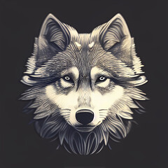 Wall Mural - realistic detailed app icon depicting a wolf Generative AI Content by Midjourney