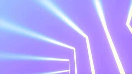 Aufkleber - Creative background with bright floating strips of light on the surface with a trendy neon gradient. Concept design. Digital seamless loop animation. 3d rendering. 4K, Ultra HD resolution