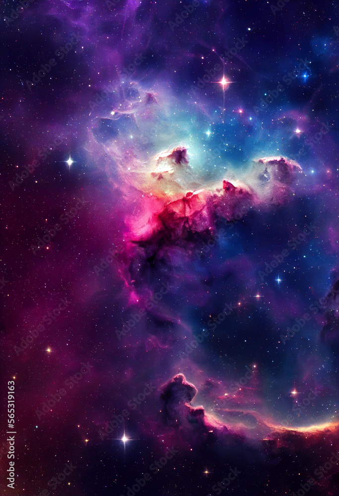 HD Wallpaper of space stars galaxy nebula rendering Generative AI ...