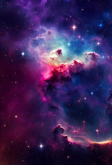Wall Mural - hd wallpaper of space stars galaxy nebula rendering generative ai content by midjourney