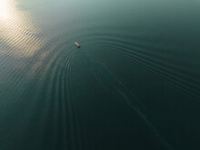 Drone Aerial View Of Sea Landscape In The Morning
