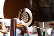 Automotive engineer replace brake disc