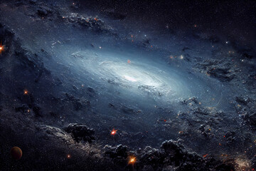 Wall Mural - starry universe galaxy renderings concept map generative ai content by midjourney