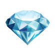 © slowbuzzstudio - blue diamond digital drawing with watercolor style illustration