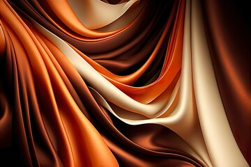 Wall Mural - orange and brown silk background