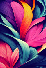 Wall Mural - beautiful colorful wallpaper illustration art generative ai content by midjourney