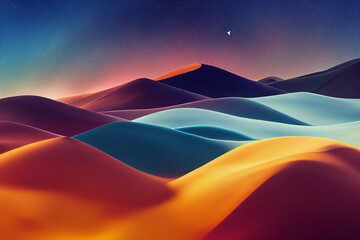 Wall Mural - Beautiful colorful wallpaper illustration art Generative AI Content by Midjourney