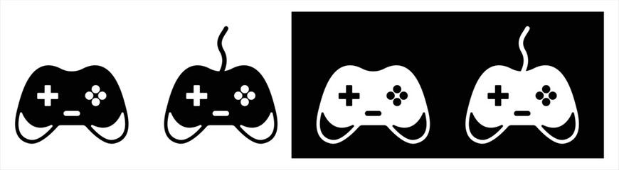 Poster - game console icon set. video game controller icon flat collections symbol sign, vector illustration
